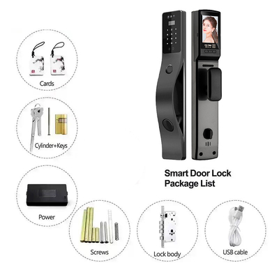 Glomarket Tuya Rozpoznawanie twarzy Smart Door Lock Security Digital Password Fingerprint Door Smart Locks