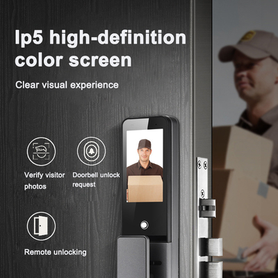 Glomarket 3D rozpoznawanie twarzy Smart Door Lock Tuya Real Time Video Intercom Wifi Inteligentny zamek drzwiowy z odciskiem dłoni
