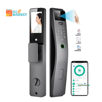 Glomarket 3D rozpoznawanie twarzy Smart Door Lock Tuya Real Time Video Intercom Wifi Inteligentny zamek drzwiowy z odciskiem dłoni