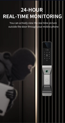 Glomarket Aluminium Alloy Automatyczny Tuya Smart Door Lock 3D Rozpoznawanie twarzy Video Intercom Digital Fingerprint Lock