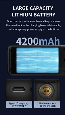 Glomarket Aluminium Alloy Automatyczny Tuya Smart Door Lock 3D Rozpoznawanie twarzy Video Intercom Digital Fingerprint Lock