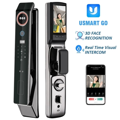 Glomarket Cena fabryczna Wi-Fi App Smart Door Lock Z rozpoznawaniem twarzy Biometryczny odcisk palca Cerradura Wsparcie Funkcja interfona