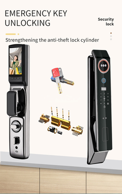 Glomarket Cena fabryczna Wi-Fi App Smart Door Lock Z rozpoznawaniem twarzy Biometryczny odcisk palca Cerradura Wsparcie Funkcja interfona