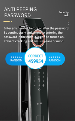 Glomarket Cena fabryczna Wi-Fi App Smart Door Lock Z rozpoznawaniem twarzy Biometryczny odcisk palca Cerradura Wsparcie Funkcja interfona