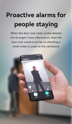 Glomarket Tuya Wi-Fi Smart Lock Aluminiowy Drzwi Drewniane Rozpoznawanie twarzy Odcisk dłoni Biometryczny Odcisk palców Cyfrowy Smart Lock