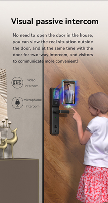 Glomarket Tuya Wi-Fi Smart Lock Aluminiowy Drzwi Drewniane Rozpoznawanie twarzy Odcisk dłoni Biometryczny Odcisk palców Cyfrowy Smart Lock