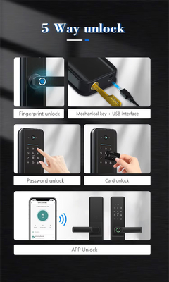 Glomarket Tuya Wifi Smart Door Lock With Cat Eye Cyfrowy Zamek Elektroniczny Odcisk Palca Smart Home