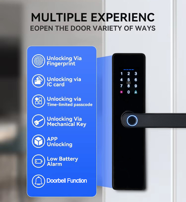 Glomarket Smart Cerradura Fechadura Digital Tuya Ttlock Zamknij Rfid Karta Hasło Odcisk palców Smart Door Lock