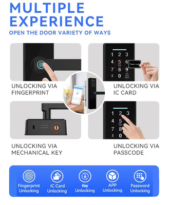 Glomarket Smart Cerradura Fechadura Digital Tuya Ttlock Zamknij Rfid Karta Hasło Odcisk palców Smart Door Lock