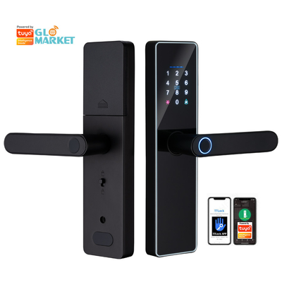 Glomarket Smart Cerradura Fechadura Digital Tuya Ttlock Zamknij Rfid Karta Hasło Odcisk palców Smart Door Lock