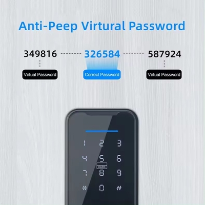 Glomarket Wifi Tuya Smart Door Lock Aluminiowy Odcisk Palca Hasło Karta Klucz Odblokowanie Biometryczny Cyfrowy Smart Lock