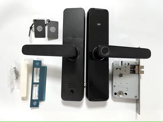 Glomarket Wifi Tuya Smart Door Lock Aluminiowy Odcisk Palca Hasło Karta Klucz Odblokowanie Biometryczny Cyfrowy Smart Lock