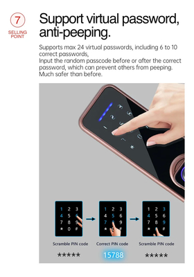 Glomarket Wifi Tuya Smart Door Lock Aluminiowy Odcisk Palca Hasło Karta Klucz Odblokowanie Biometryczny Cyfrowy Smart Lock