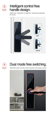 Glomarket Wifi Tuya Smart Door Lock Aluminiowy Odcisk Palca Hasło Karta Klucz Odblokowanie Biometryczny Cyfrowy Smart Lock