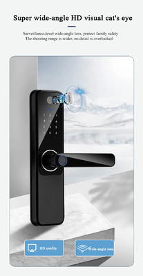 Glomarket Wifi Biometryczny Elektroniczny Tuya App Remote Smart Lock Smart Fingerprint Door Lock Z Cat Eye