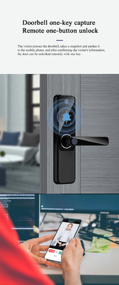 Glomarket Wifi Biometryczny Elektroniczny Tuya App Remote Smart Lock Smart Fingerprint Door Lock Z Cat Eye