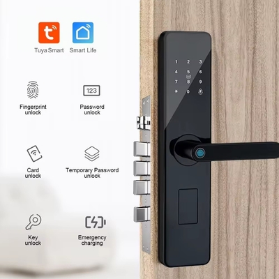 Glomarket Home Apartment Tuya Smart WiFi cyfrowy zamek drzwi telefon APP zdalne sterowanie bezpieczeństwo odciski palców Smart Door Lock