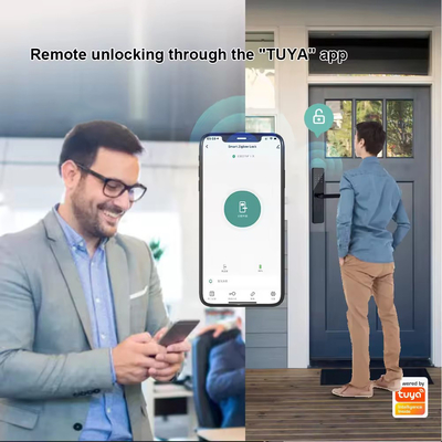 Glomarket Home Apartment Tuya Smart WiFi cyfrowy zamek drzwi telefon APP zdalne sterowanie bezpieczeństwo odciski palców Smart Door Lock