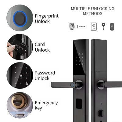 Glomarket Tuya Smart WiFi Digital Door Lock Code RFID IC Card Smartphone App Odblokowanie Biometryczny Odcisk Palca Smart Lock