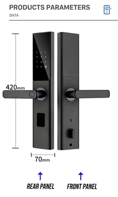 Glomarket Tuya Smart WiFi Digital Door Lock Code RFID IC Card Smartphone App Odblokowanie Biometryczny Odcisk Palca Smart Lock