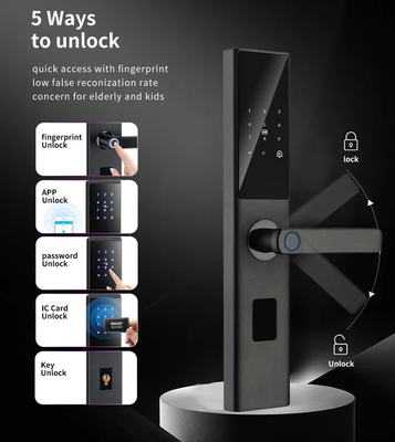 Glomarket Tuya Smart WiFi Digital Door Lock Code RFID IC Card Smartphone App Odblokowanie Biometryczny Odcisk Palca Smart Lock