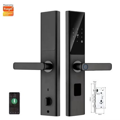 Glomarket Tuya Smart WiFi Digital Door Lock Code RFID IC Card Smartphone App Odblokowanie Biometryczny Odcisk Palca Smart Lock
