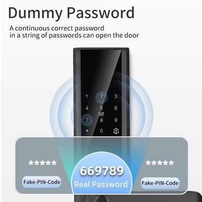 Glomarket Tuya Smart WiFi Digital Door Lock Code RFID IC Card Smartphone App Odblokowanie Biometryczny Odcisk Palca Smart Lock