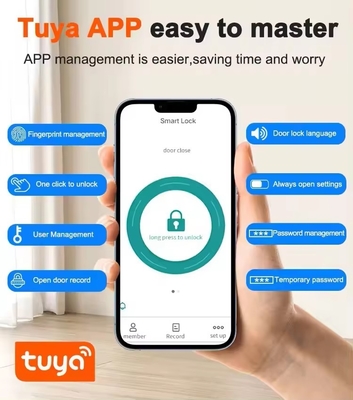 Glomarket Tuya Smart Security Cyfrowy zamek drzwiowy Biometryczny odcisk palca Ręcznik Smart Lock Hotel Apartament Room Lock Cena fabryczna