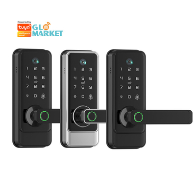 Glomarket Tuya Wi-Fi Keyless Deadbolt Lock Serraduras Elektryczny uchwyt Zamek drzwi z klawiaturą Smart Fingerprint Digital Lock