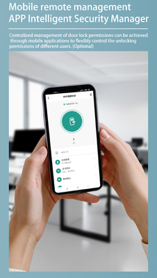 Glomarket Apartamentowy Zamek Pokój Odcisk palców Smart Door Lock Ble Password Keyless App Control Cyfrowe zamki drzwiowe