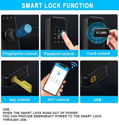 Glomarket Wholesale Factory Price Inteligentny odcisk palca Ręcznik Zamknięcie Bez klucza Digital Hotel Tuya App Smart Digital Door Lock