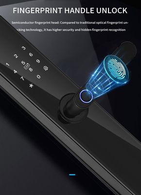 Glomarket Tuya TTlock Odcisk palca cyfrowy hasło Mieszkanie Pokój domowy Pokój domowy Cerraduras Inteligentes Bezpieczeństwo Inteligentny drewniany zamek drzwiowy