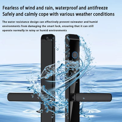 Glomarket Outdoor Aluminiowy zamek z przesuwnymi drzwiami cyfrowy uchwyt elektroniczny zamek z odciskiem palca Tuya wodoodporne inteligentne zamki