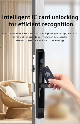 Glomarket Outdoor Aluminiowy zamek z przesuwnymi drzwiami cyfrowy uchwyt elektroniczny zamek z odciskiem palca Tuya wodoodporne inteligentne zamki