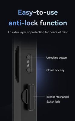 Glomarket Security Cerradura Inteligente Security Home Automatyczny Elektryczny Wi-Fi Odcisk palców Cyfrowy Tuya Smart Door Lock