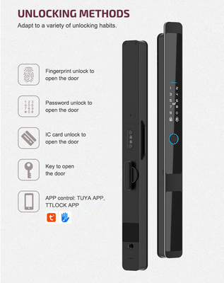 Glomarket Security Cerradura Inteligente Security Home Automatyczny Elektryczny Wi-Fi Odcisk palców Cyfrowy Tuya Smart Door Lock