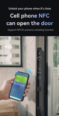 Glomarket Security Cerradura Inteligente Security Home Automatyczny Elektryczny Wi-Fi Odcisk palców Cyfrowy Tuya Smart Door Lock