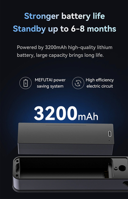Glomarket Security Cerradura Inteligente Security Home Automatyczny Elektryczny Wi-Fi Odcisk palców Cyfrowy Tuya Smart Door Lock