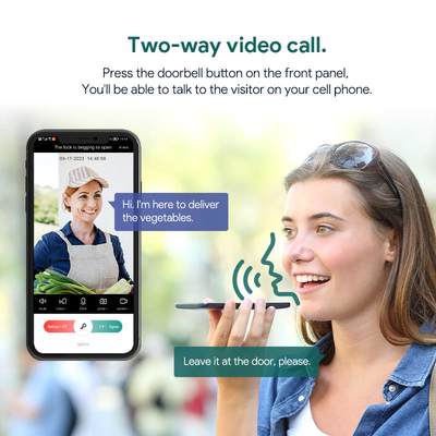 Glomarket Tuya 3d Face Cerradura Inteligente Automatyczna Elektryczna Kamera Wi-Fi Odcisk palców Cyfrowy Smart Door Lock