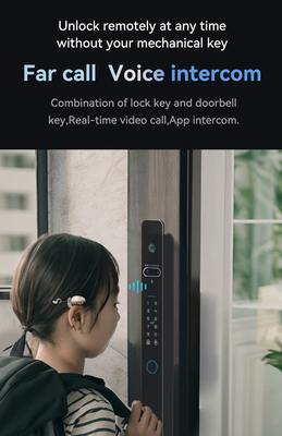 Glomarket Tuya 3d Face Cerradura Inteligente Automatyczna Elektryczna Kamera Wi-Fi Odcisk palców Cyfrowy Smart Door Lock