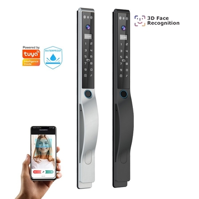 Glomarket Outdoor Electric Keyless 3D Face Recognition Tuya Digital Password Card Door Lock Wodoszczalny Zamek Odcisków Palców Inteligentny Zamek