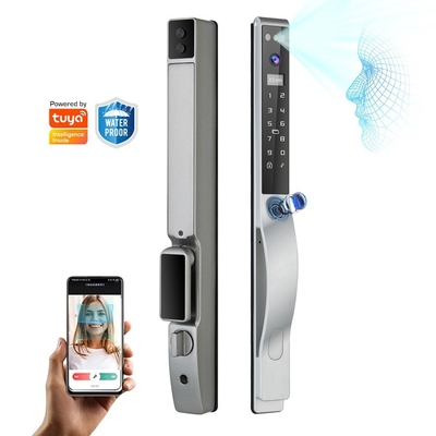 Glomarket Outdoor Electric Keyless 3D Face Recognition Tuya Digital Password Card Door Lock Wodoszczalny Zamek Odcisków Palców Inteligentny Zamek