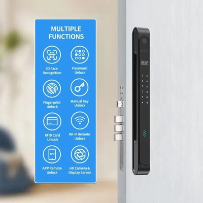 Glomarket Zewnętrzny wodoodporny Ip68 Cyfrowy Elektroniczny Tuya Smart Zamki Odciski palców Aluminiowy Stalowy Przesunięty Zamek Szklany