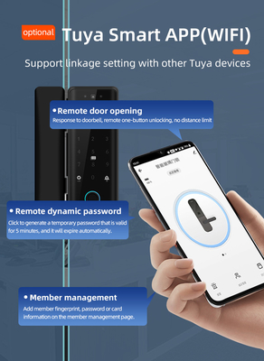 Glomarket Tuya Smart 3d rozpoznawanie twarzy Wifi Szklane zamki drzwi odcisków palców Karta hasło Elektroniczne zamki drzwi szklane Do biura