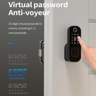 Glomarket Smart Home wodoodporny Smart Electric Rim Lock z Tuya APP Control WIFI Outdoor Gate Door Fingerprint Smart Lock