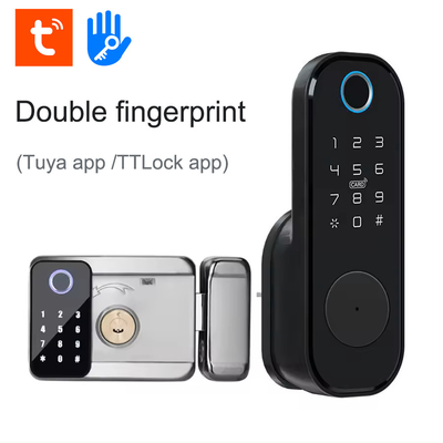 Glomarket Apartment Tuya Smart Door Lock Antykradztwo cyfrowe hasło Ttlock App Control Gate Podwójne Smart Rim Fingerprint Lock
