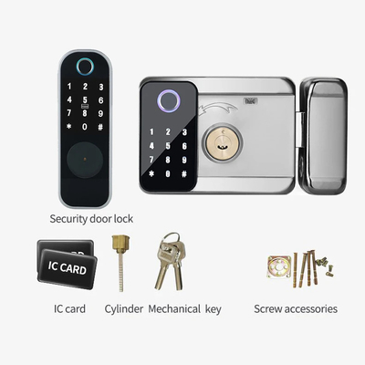 Glomarket Apartment Tuya Smart Door Lock Antykradztwo cyfrowe hasło Ttlock App Control Gate Podwójne Smart Rim Fingerprint Lock