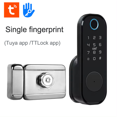 Glomarket Apartment Tuya Smart Door Lock Antykradztwo cyfrowe hasło Ttlock App Control Gate Podwójne Smart Rim Fingerprint Lock
