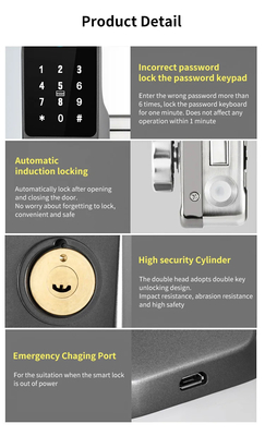 Glomarket Tuya wodoodporny cyfrowy TTLock zdalny odblokowanie Dwustronny odcisk palca Smart Lock