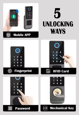 Glomarket Tuya wodoodporny cyfrowy TTLock zdalny odblokowanie Dwustronny odcisk palca Smart Lock
